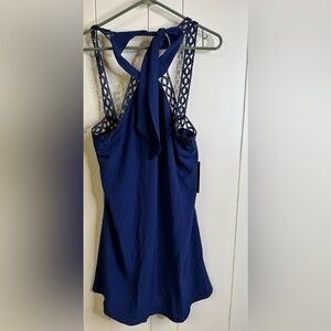 Lulus Love Happens Crochet Lace Halter Top L